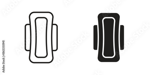 Sanitary pad icons concept. Vector Line Icon Design. Simple flat style