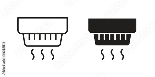 Smoke detector icons concept. Vector Line Icon Design. Simple flat style