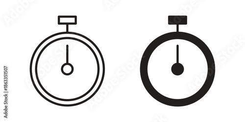 Stop watch icons concept. Vector Line Icon Design. Simple flat style