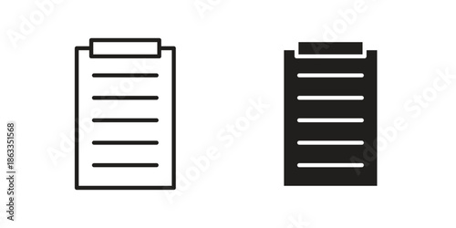 Summary icons concept. Vector Line Icon Design. Simple flat style
