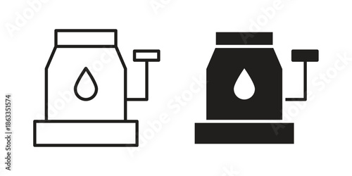 Sump pump icons concept. Vector Line Icon Design. Simple flat style