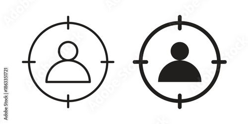Target audience icons concept. Vector Line Icon Design. Simple flat style