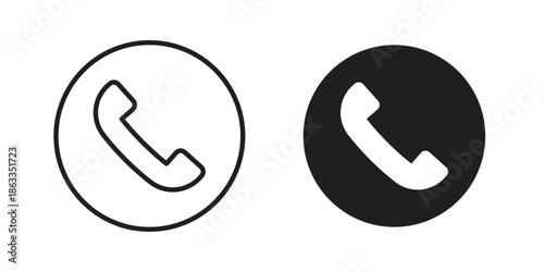 Telephone icons concept. Vector Line Icon Design. Simple flat style