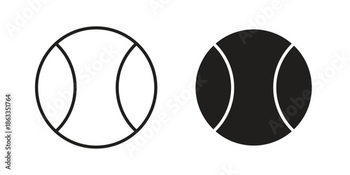 Tennis ball icons concept. Vector Line Icon Design. Simple flat style
