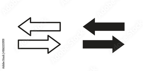 Transfer arrows icons concept. Vector Line Icon Design. Simple flat style