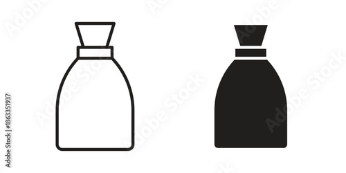 Trash bag icons concept. Vector Line Icon Design. Simple flat style