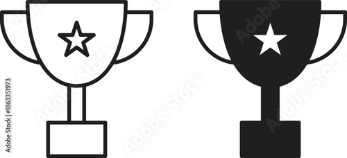 Trophy icons concept. Vector Line Icon Design. Simple flat style