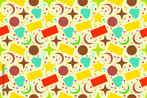 Colorful wafer seamless pattern. Fun wafer pattern background. Cute wafer texture pattern. Playful wafer food pattern.