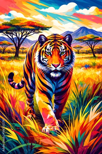 tiger in the sky