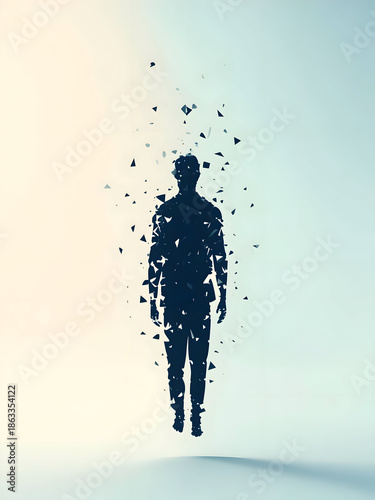 Mental Clarity After Chaos Abstract Human Illustration