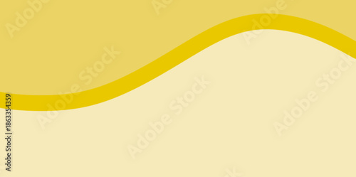 Minimalist organic yellow wave vector illustration, gentle rising curve. Intended Use: Presentation slide or landing page backdrop.