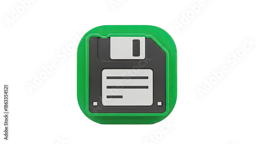 3D Icon of a Floppy Disk