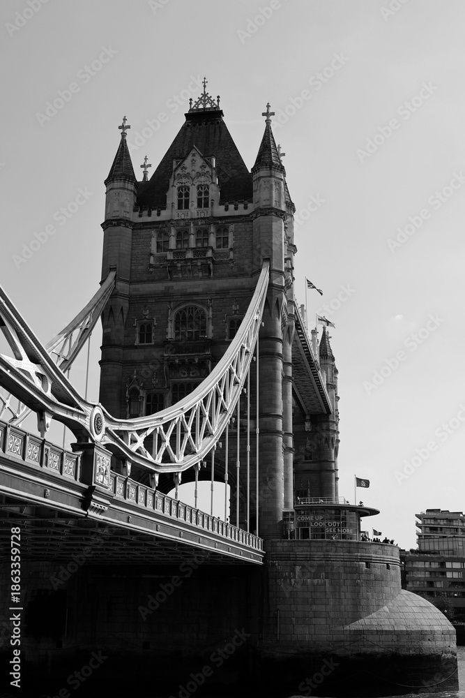 Obraz premium Tower Bridge is a Grade I listed combined bascule and suspension bridge in London, built between 1886 and 1894, designed by Horace Jones