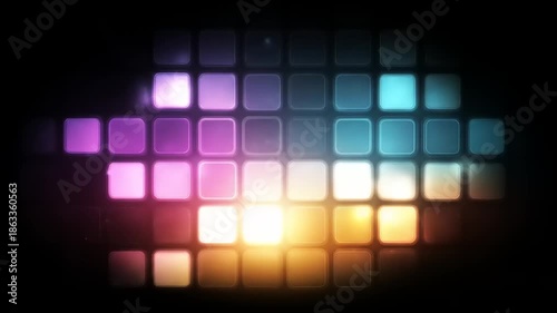 Abstract digital mosaic with vibrant colors for modern background designs