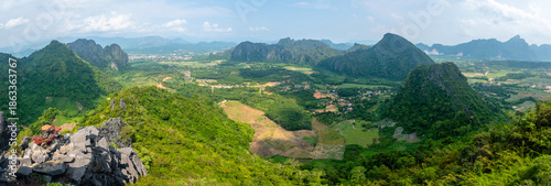 Φωτογραφία panoramic view from nam xay viewpoint, laos
