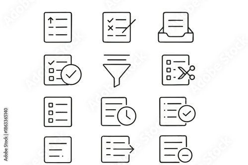 Minimal only set minimalist duties selective clarity workload icon icons task vector