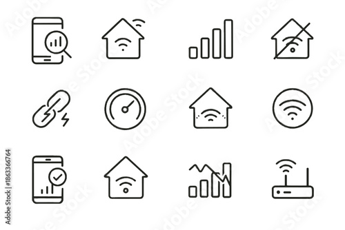 Wi icon signal network vector wireless fi connection check full link diagnostics