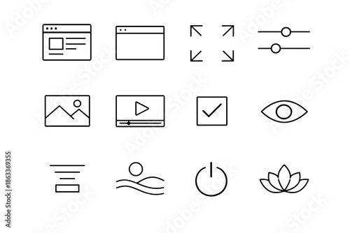 State art simplicity essential line vector minimalist ui decluttered controls simplified icon