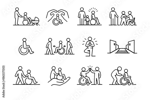 Respect icon path walking kindness icons clarity calm care vector inclusion urban