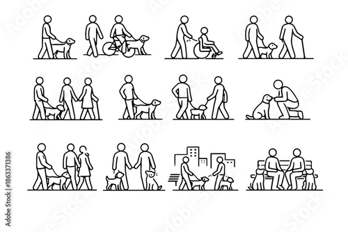 Pet step courtesy cue shared walking path icon vector priority aside icons