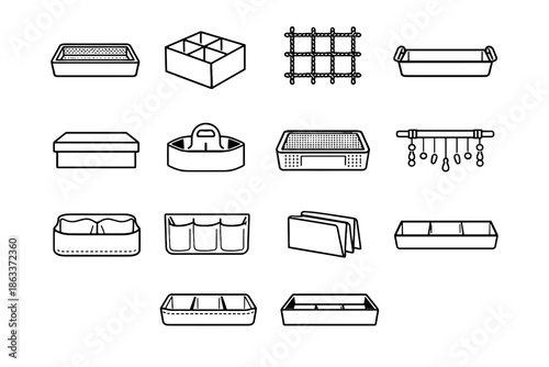 Eco mesh bead file minimalist tray grid wool holder sort icon icons