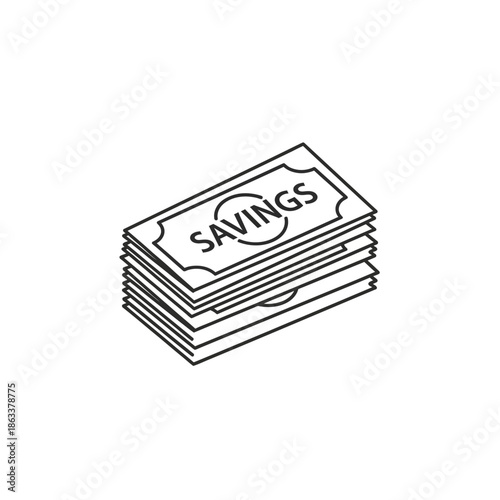 Stack of Savings Banknotes Illustrating Financial Security and Wealth Management