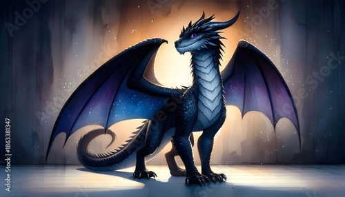 illustration of cure blue dragon