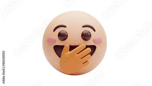 Face with Hand Over Mouth Emoji