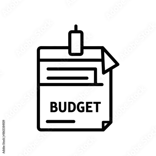 Financial Planning and Budget Management Concept with Budget Paper Icon