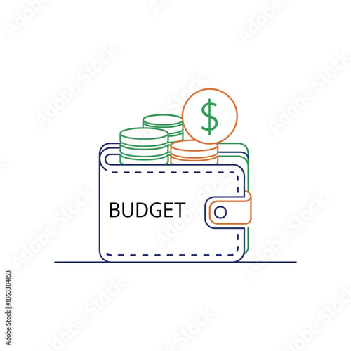 Financial Planning and Budget Management Concept with Wallet and Coins