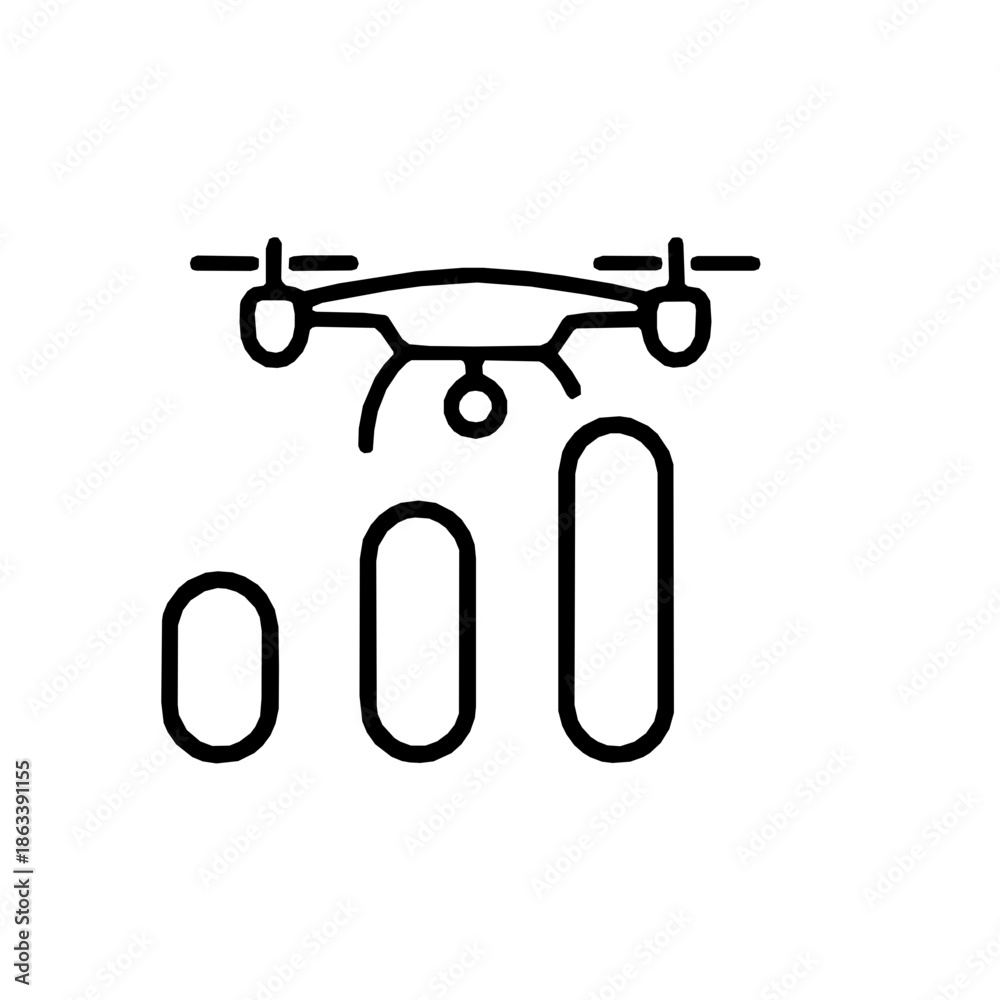 Naklejka premium Multispectral drone crop analysis rounded accessibility icon (vector)