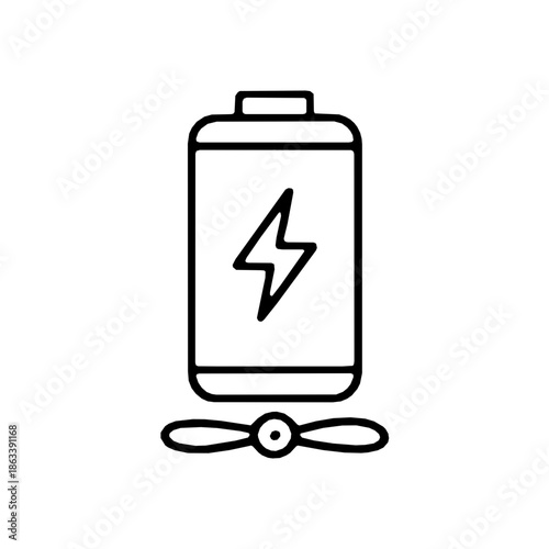 Drone satellite signal uplink connectivity rounded icon (vector)