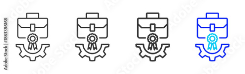 continuity testing icon set collection creative outline style for business continuity with multiple thickness variations suitable for presentation design branding and documentation