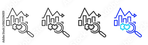 data access icon set collection creative outline style for business continuity with multiple thickness variations suitable for presentation design branding and documentation
