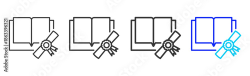 process time icon set collection creative outline style for business continuity with multiple thickness variations suitable for presentation design branding and documentation