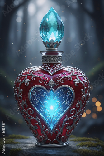 Heart-shaped diamond engagement