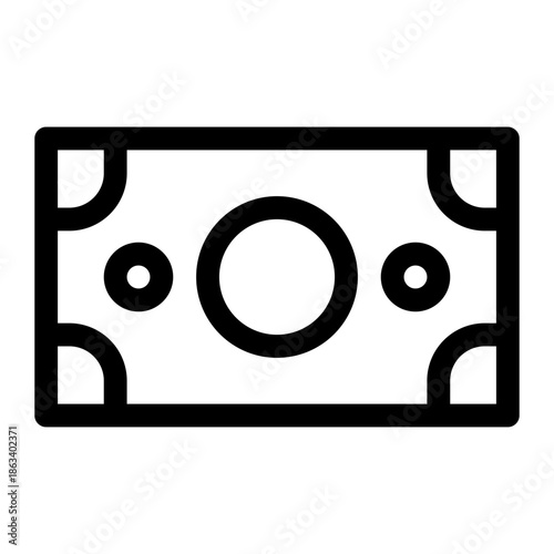Banknote Cash Money Icon for Payment Method and Currency Transactions