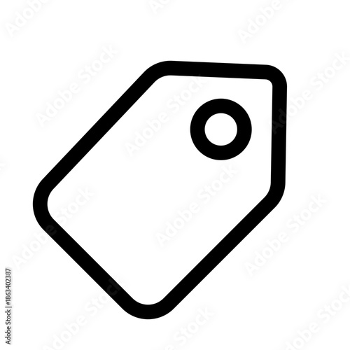 Discount Price Tag Line Icon for Promotion and Special Offer