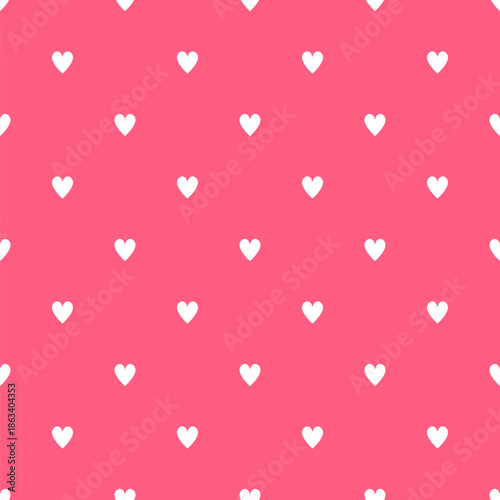 Pastel pink hearts vector seamless pattern