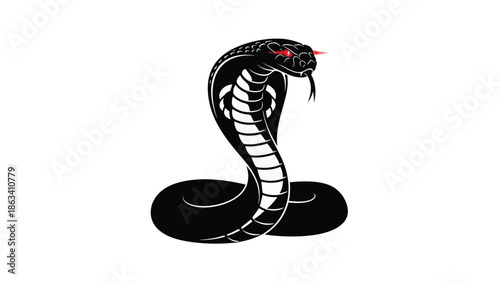 snake in vector form red eye
