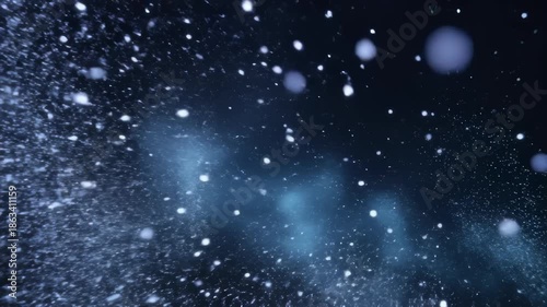 Stars and Particles Floating Through Space in a Universe Simulation