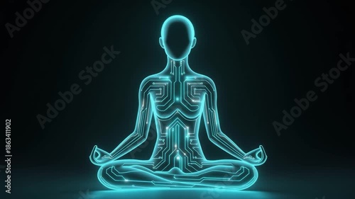 Meditating Cyborg Pulses with Circuitry.