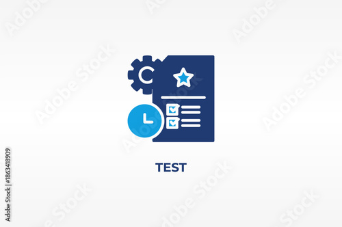 Test vector, icon or logo sign isolated symbol illustration