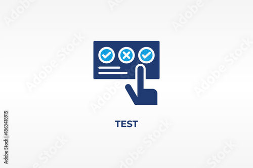 Test vector, icon or logo sign isolated symbol illustration