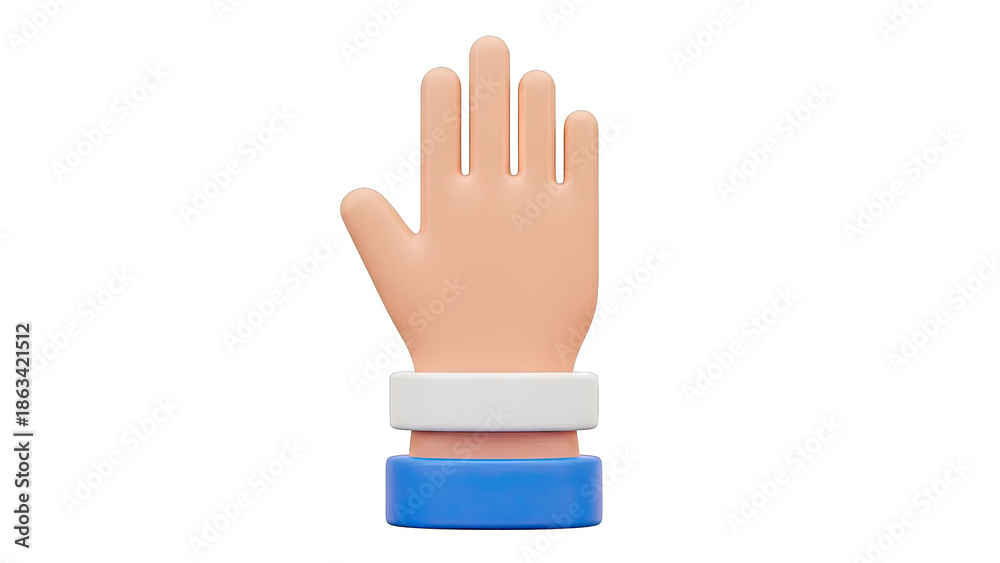 Obraz premium 3D Cartoon Hand Icon
