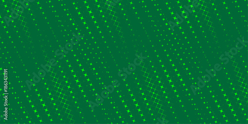 Halftone pattern with dynamic symbol on green background