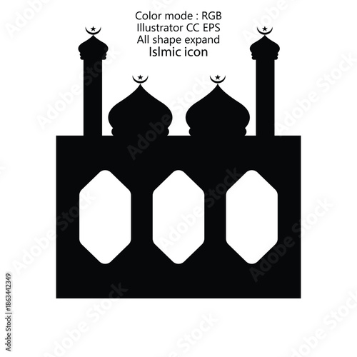  Corporate Islamic icon design template 