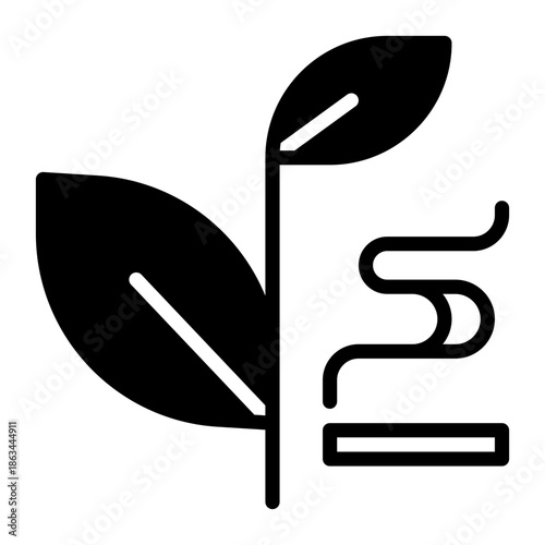 tobacco icon, glyph icon style