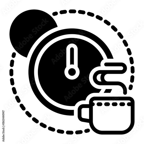 coffee break icon, glyph icon style