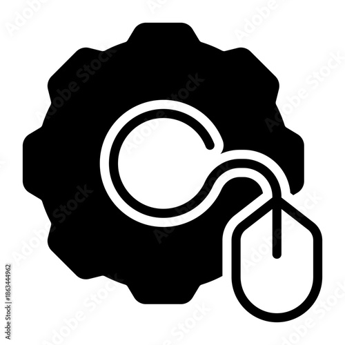 mouse icon, glyph icon style